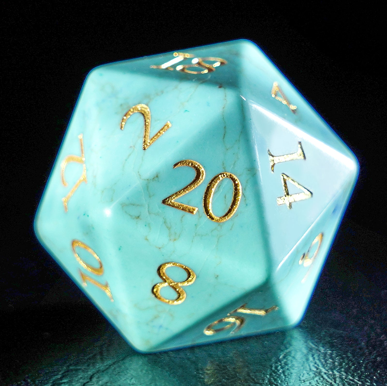 DragonStone Logo D&D Turquoise Dice Set