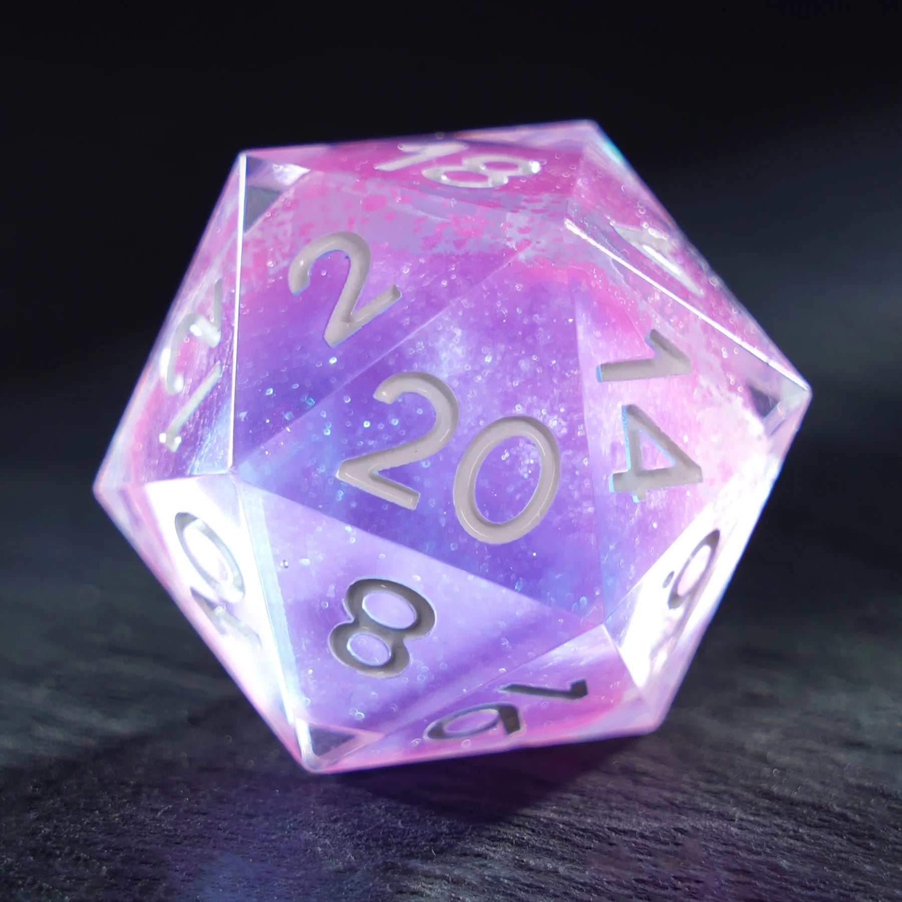 Pink Holiday Resin Dice Set