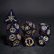 Starlight Arcanist · Blue Sandstone Dice Set