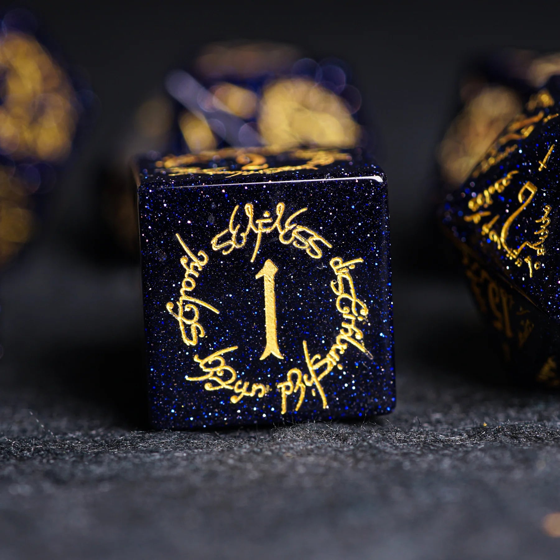 Starlight Arcanist · Blue Sandstone Dice Set